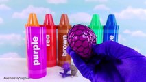Disney Frozen Jumbo Crayons Toy Surprises! Best Nursery Rhyme Learn Colors Video!