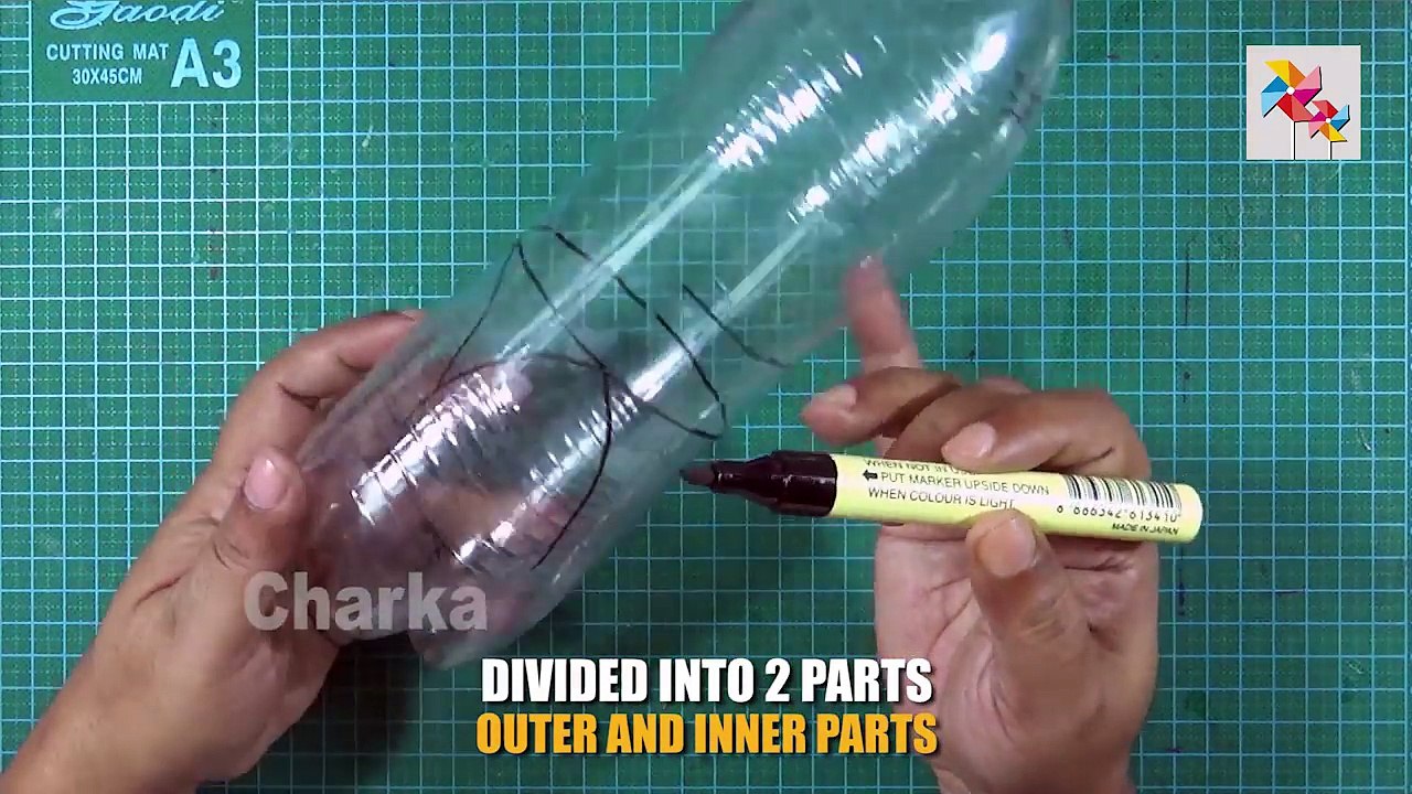 Pen Holder - How To Make Attrive Pen Holders With Plastic Bottles Specially For Kids |