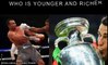 Anthony Joshua vs Christiano Ronaldo Who is younger and richer?