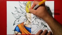 Drawing Goku | Super Saiyan 3 / Super Saiyan Blue 3 | TolgArt