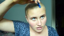 My first time shaving my head with a razor.