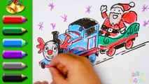Thomas the Tank Engine - Drawing, Coloring, Counting - Preschool Learning Video Lessons for kids