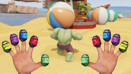 Hulk Finger Family with Colors | Colorful Incredible Hulks with Nursery Rhyme Playlist for Toddlers