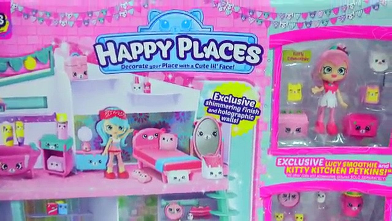 Sparkle Hill Happy Places Home House With Exclusive Shoppies Lucy Smoothie + Kitty Kitchen Petkins