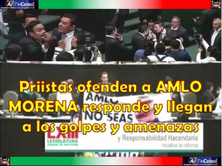 Priistas ofenden a AMLO en el Senado y que se arma con MORENA