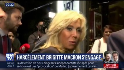 L'oeil de @salhiabrakhlia : Brigitte Macron au théâtre pour protester contre les violences sexuelles