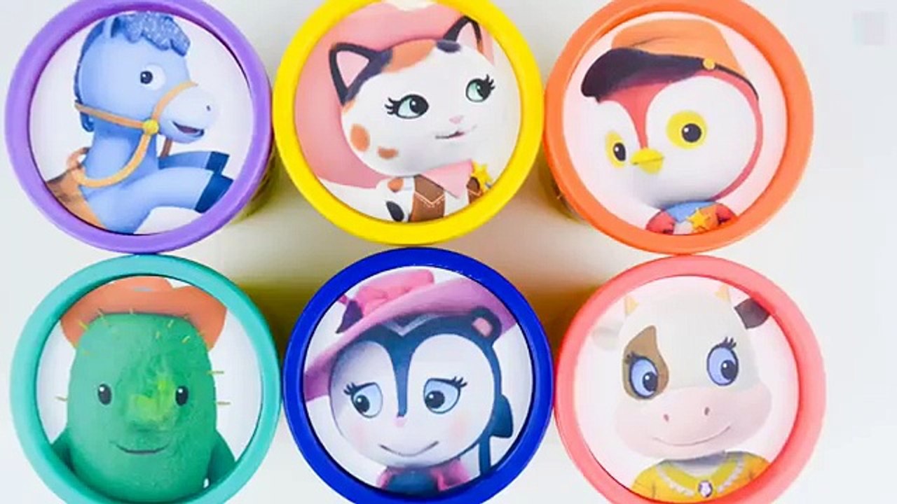 Sheriff Callie Play Doh Cans Tubs Priscilla Skunk Deputy Peck Sparky Learn Colors Toy Surprise