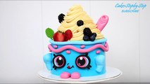SHOPKINS CAKE Yo-Chi The Frozen Yogurt KAWAII Cake by CakesStepbyStep