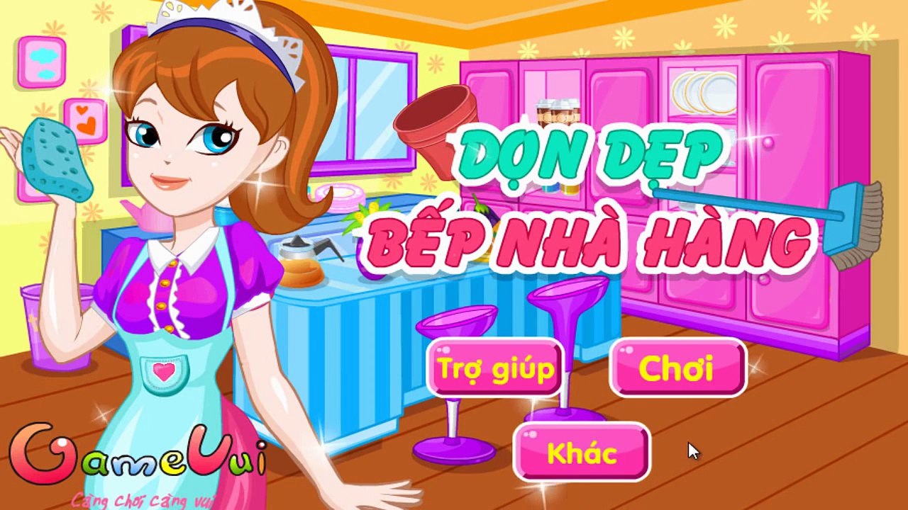 Hướng dẫn chơi game Dọn dẹp bếp nhà hàng - Game Vui