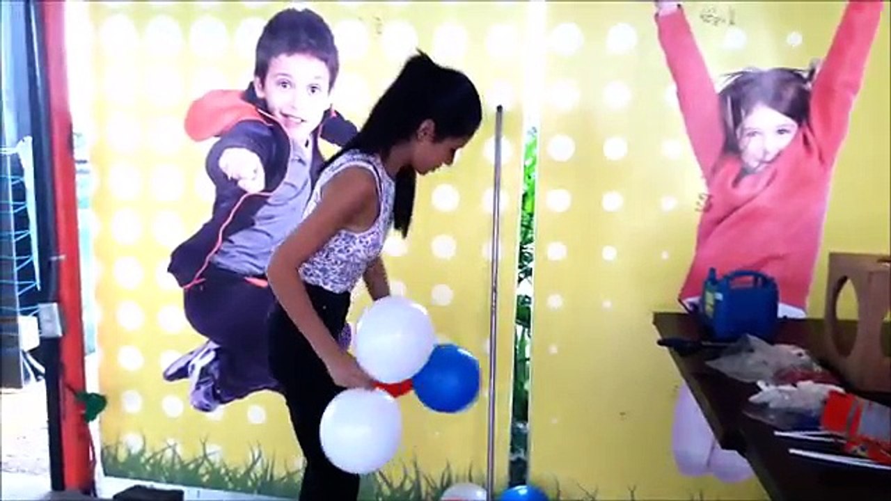 Como hacer Torre/Columna de globos a 3 colores paso a paso/ Pieri