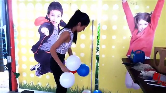Como hacer Torre/Columna de globos a 3 colores paso a paso/ Pieri