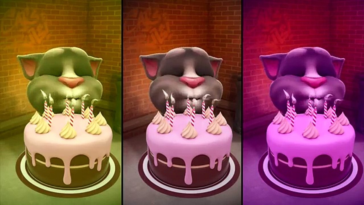 Talking Tom Cat Funny Colors Compilation Reion - Crazy Game