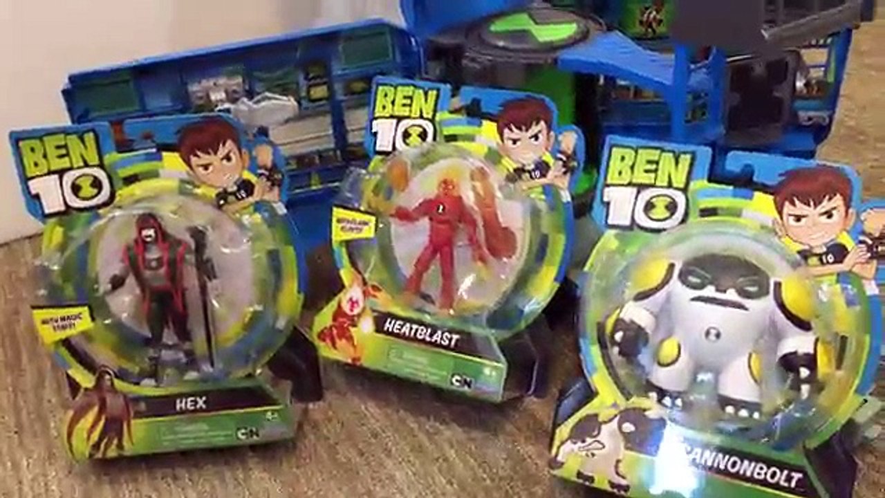 BEN 10 Toys Fidget Spinner Challenge on NEW Ben 10 Reboot Action Figures Heatblast Cannonbolt & Hex