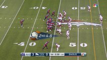 Denver Broncos wide receiver Emmanuel Sanders spins off defenders for 33-yard gain