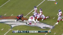 Denver Broncos QB Trevor Siemian hits Virgil Green in stride for 24-yard gain