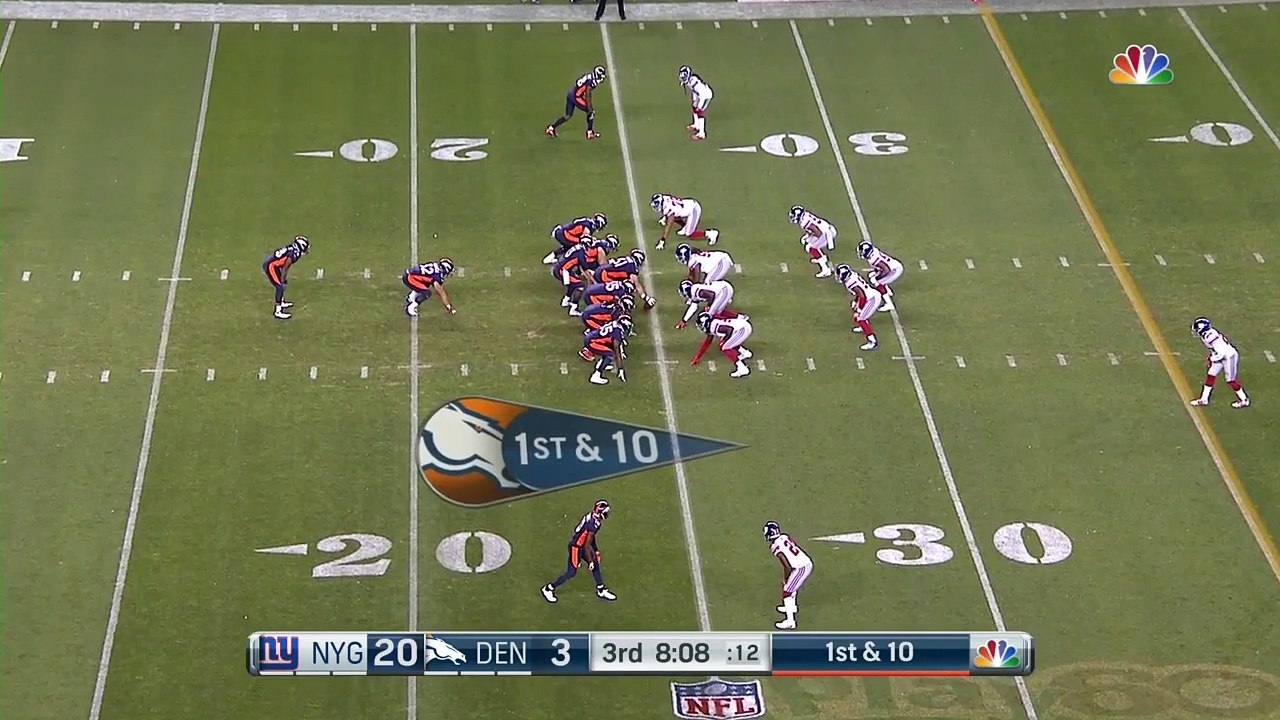 Denver Broncos QB Trevor Siemian fires over the middle to Demaryius Thomas for 24-yard gain