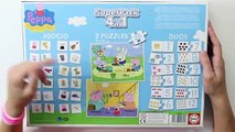 Peppa Pig SuperPack 4 en 1: 2 Puzzle, Juego de Parejas y Números