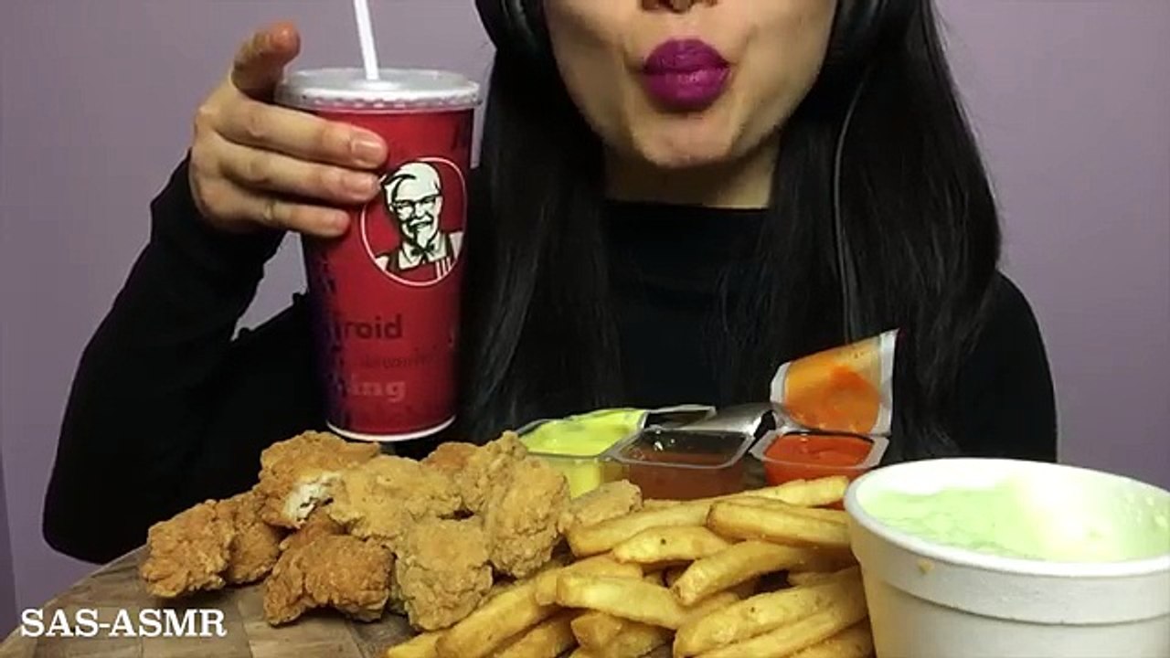 ASMR KFC BONELESS CHICKEN COMBO (EATING SOUNDS) | SAS-ASMR