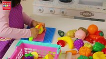 Toy Cutting Velcro Fruits Vegetables | Playtime with Elise | Learn Colors with Kids Play OClock