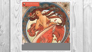 Download PDF Alphonse Mucha 2018 12 x 12 Inch Monthly Square Wall Calendar with Glitter Flocked Cover by Flame Tree, Czech Art Nouveau Artist Painter Illustrator Designer FREE