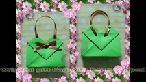 Origami A4 paper gift bag/box with heart-shaped tutorial如何用A4紙摺禮物袋