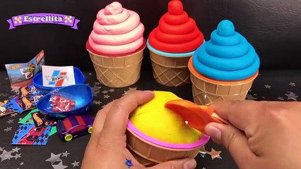 Helados de Plastilina Play Doh Sorpresa minions Fashems MLP Dory Huevos Sorpresa Juguetes Español