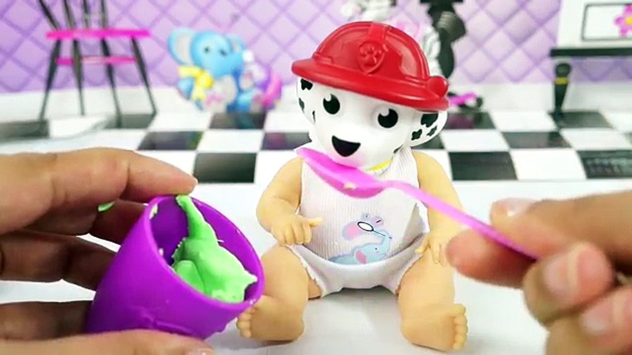 PATRULHA CANINA BABY MARSHALL TOMANDO INJEÇÃO COM DOUTORA BRINQUEDOS