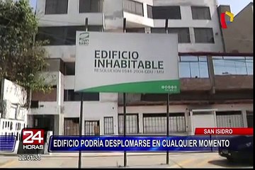 San Isidro: advierten que edificio corre riesgo de colapso