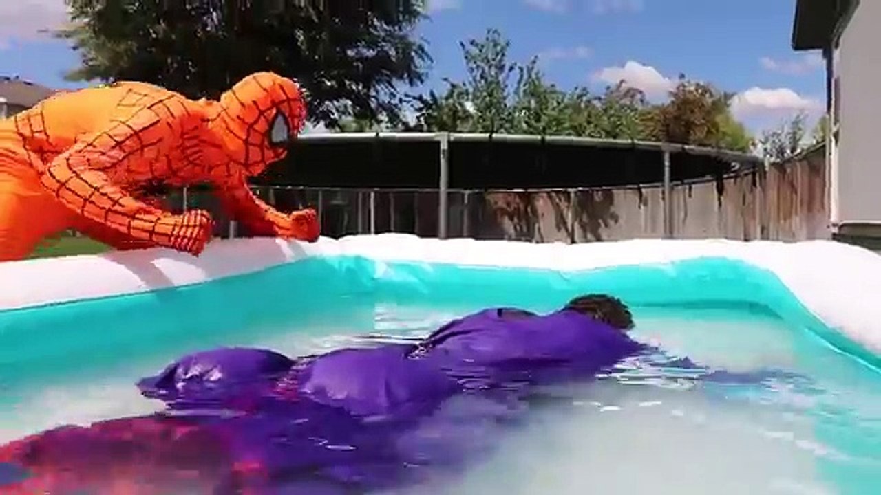 Orange Spiderman vs Joker vs Gorilla vs Batman vs Red Hulk | Real Life Superhero Movie Mashup!