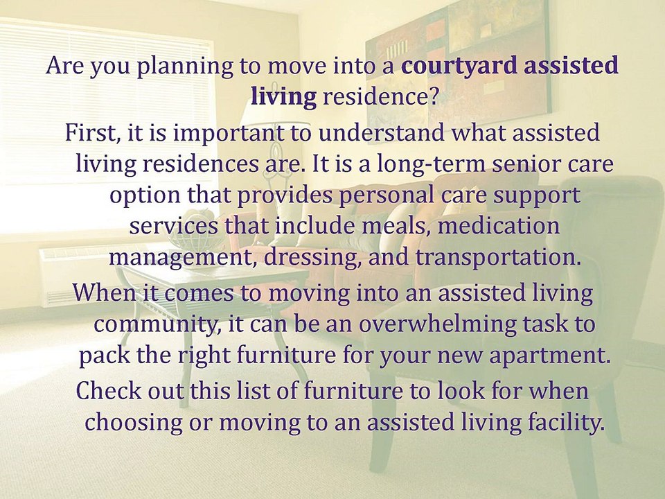 What Type of Furniture To Buy For An Assisted Living Facility