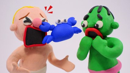 Funny Boss Baby Movies With Hulk And Ariel Little Mermaid- Play Doh Stop Motion Video