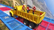 Color Truck Transportation with Spiderman Cars Cartoon for Kids & Superheroes 3D Learning Video