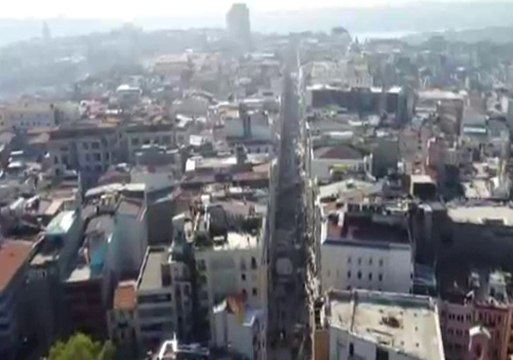 İstiklal Caddesindeki Çalışmalar Havadan Görüntülendi