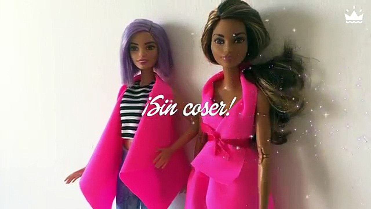 Cómo Ropa para Barbie ¡Sin coser! VESTIDOS, FALDA, TOP Y CHALECO. Dailymotion