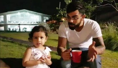 Virat Kohli Playing With MS Dhoni`s Daughter ZIVA HD