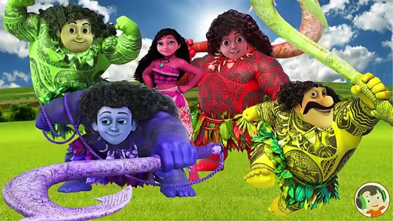 Shiva and Moana VS Masha Finger Family Song - Learn Colors for Kids and Toddlers