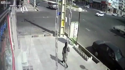 Motorcyclist flips in the air multiple times