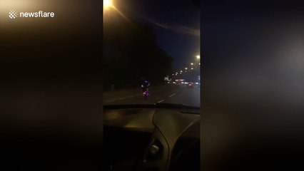 Man filmed doing wheelie down the A13