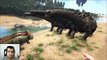 ARK Survival Evolved Titanosaur MOD vs Giganotosaurus MOD Batalla Dinosaurios arena gameplay español