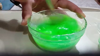Boraxsız Fosforlu Slime Yapımı/How To Make Neon Slime