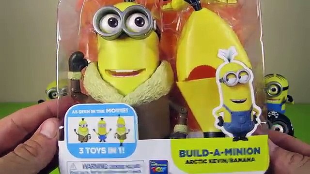 MINIONS MOVIE BUILD A MINION KEVIN BOB STEWART PIRATE BANANA SCARLET OVERKILL SECUACES