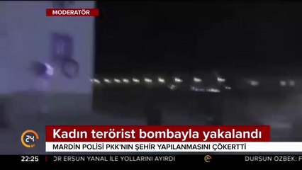 Kadın terörist bombayla yakalandı