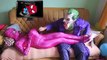 PREGNANT PINK SPIDERGIRL vs PREGNANT FROZEN ELSA vs DOCTOR! w/ Spiderman vs Joker! Superhero Fun IRL