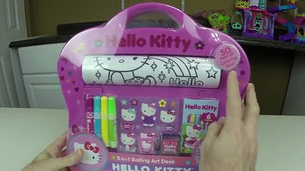 SUPER FUN & CUTE HELLO KITTY Coloring Kit Hello Kitty Kinder Surprise Eggs Stamp Coloring Book Kit