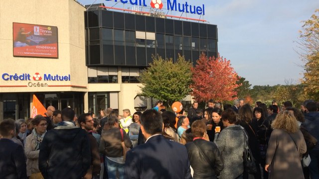 Jour de grève au Crédit Mutuel Océan