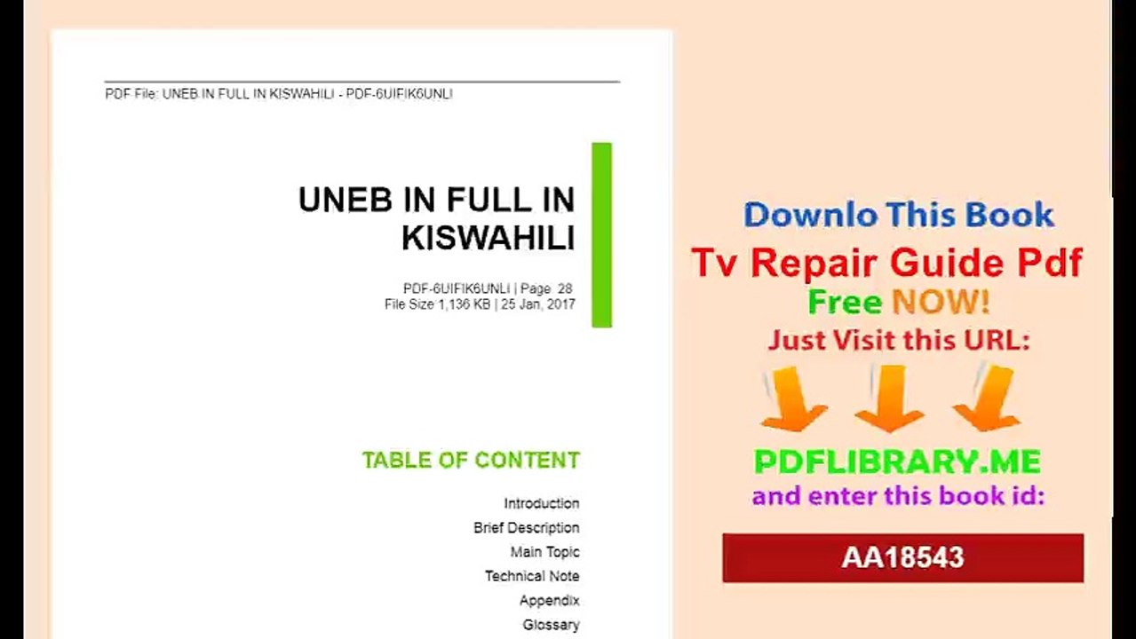 Tv Repair Guide Pdf