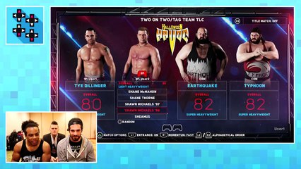 WWE 2K18: SETH ROLLINS & AUSTIN CREED take on THE NATURAL DISASTERS! - UpUpDownDown Plays