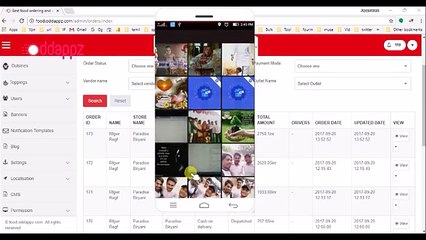 Online food ordering system driver app demo