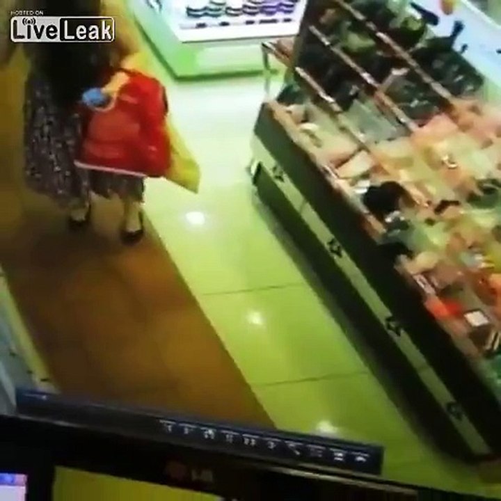 Woman Apply Body Spray on Her Crotch Inside the Shop