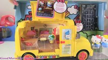 Chị Bí Đỏ Mở Hộp Đồ Chơi Xe Bus Hello Kitty Xe Buýt Chở Học Sinh Đi Học / Hello Kitty shool Bus Toy